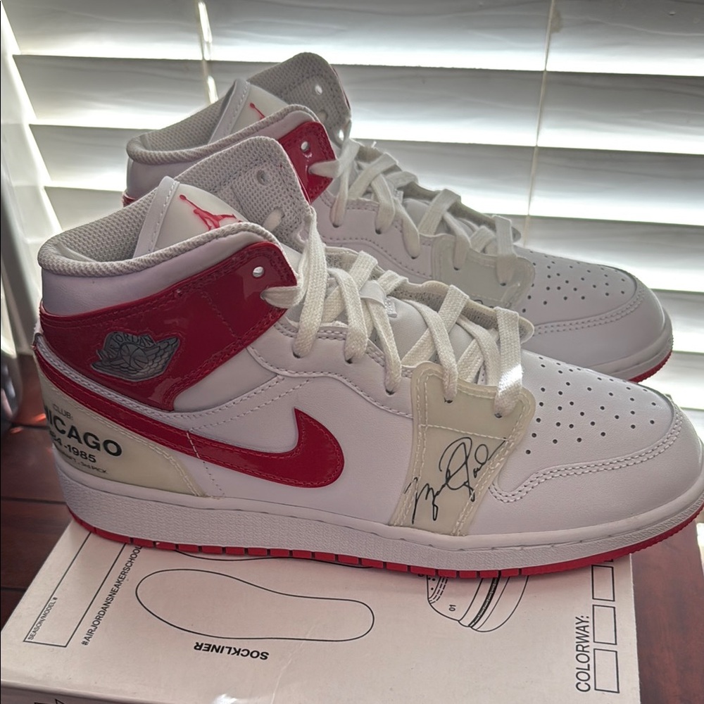 Nike Air Jordan 1 Retro High OG White and Red Sneakers
